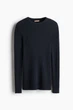 Свитер в рубчик H&M 1265911001c50 XL темно-синий (100003402) - изображение 5