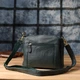 Сумка кросс боди через плечо женская из натуральная кожи Vintage leather-22977 Темно-зеленая - изображение 12