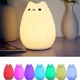 Сенсорний Led світильник у формі Котика 0,4 Вт 2 В 5 В / 400 мАг USB 7 кольорових режимів, силіконовий - зображення 3