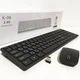 Беспроводная клавиатура и мышь 101 клавиш 2.4GHz wireless k06 38.5х11.5х2 см, питание от 3 батареек ААА, черная - изображение 3