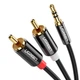 Аудіокабель UGREEN AV116 3.5mm Male to 2RCA Male Cable 5m Black (UGR-10591) - зображення 1