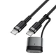 Кабель ACEFAST C22-05 USB-C to USB-C / magnetic aluminum alloy charging data cable Black (6974316285151) - изображение 3