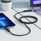 Кабель ACEFAST C22-05 USB-C to USB-C / magnetic aluminum alloy charging data cable Black (6974316285151) - изображение 7