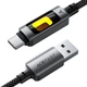 Кабель ACEFAST C21-04 USB-A to USB-C fantasy color series braided Charging data cable Black (6974316284673) - изображение 4