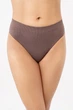 Труси бразиліана жіночі безшовні в рубчик Giulia BRASILIAN BRIEFS RIB S/M Brown-deep taupe, трусики з мікрофібри - зображення 2