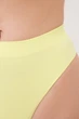 Трусы бразилиана женские бесшовные в рубчик Giulia BRASILIAN BRIEFS RIB S/M Yellow-charlock, трусики из микрофибры - изображение 4