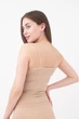 Майка женская бесшовная на тонких бретелях Giulia CAMISOLE L/XL Beige-naturale, женская майка Giulia, бесшовная на бретелях, легкая для фитнеса, эластичная для спорта - изображение 4