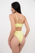 Трусы бразилиана женские бесшовные в рубчик Giulia BRASILIAN BRIEFS RIB S/M Yellow-charlock, трусики из микрофибры - изображение 5