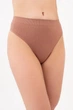 Трусики стринги женские бесшовные Giulia STRING BRIEFS BRAID L/XL Brown-mokko, стринги женские бесшовные - изображение 2