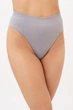 Трусы бразилиана женские бесшовные в рубчик Giulia BRASILIAN BRIEFS RIB S/M Grey-griffin, Трусики бразилиана рубчик с утяжкой - изображение 2