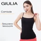 Женская бесшовная майка на тонких бретелях Giulia CAMISOLE L/XL Black-black, бесшовный летний верх, чёрный - изображение 1