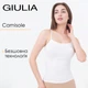 Майка женская бесшовная на тонких бретелях Giulia CAMISOLE S/M White, легкая, дышащая, для спорта и повседневной носки - изображение 1