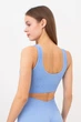 Бесшовный топ в рубчик на широких бретелях Giulia TOP RIB S/M Blue-lacecap hydrangea, Топ бесшовный на широких бретелях - изображение 3