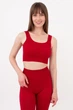 Безшовний топ в рубчик на широких бретелях Giulia TOP RIB S/M Bordo-winery, Жіночі спортивні топи безшовні - зображення 2