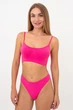 Трусы бразилианы женские бесшовные Giulia BRASILIAN BRIEFS COLOR S/M Pink-bright pink, трусики из микрофибры - изображение 4