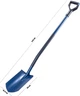Лопата метаcлева Kadax Chanay 129 x 19 см Синя (K2527) - зображення 6