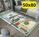 Стильный и износостойкий ковёр для дома, 50х80 «100 долларов» KT7001722 - изображение 1