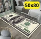Стильный и износостойкий ковёр для дома, 50х80 «100 долларов» KT7001702 - изображение 1