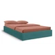 Ліжко двоспальне COSAS Papaya Ocean 160x200 см Смарагдовий - зображення 5