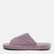 Женские домашние тапочки утепленные меховые с открытым носком FX shoes Лотос 7302 36 23 см Сиреневые (2820000018601) - изображение 4