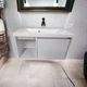 Пластиковая подвесная тумба The MIX Адонис с покрытием HPL 3103 gloss 100х60х45 см - изображение 7