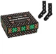 Набор женских носков прикольных высоких хлопковых Happy Socks 194842 36/40 2 пары Черный (2200005145012) - изображение 2