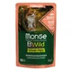 Влажный корм для котов Monge Cat Wet Bwild Grain Free Sterilised лосось с креветками и овощами 85 г - изображение 1