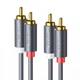 Аудіокабель UGREEN AV104, 2RCA Male to 2RCA Male, ABS, 5m Black - изображение 1