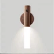 Светильник настенный LED с датчиком движения Induction lamp, беспроводная аккумуляторная LED лампа-ночник под дерево с теплым светом и магнитным креплением, для спальни, коридора, декора Светлое дерево AND-850-LightWood - изображение 4
