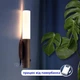 Світильник настінний LED з датчиком руху Induction lamp, акумуляторна бездротова лампа-нічник під дерево з теплим світлом і магнітним кріпленням, для спальні, коридору, декору Темне дерево AND-850-DarkWood - зображення 1