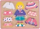 Puzzle drewniane Bigjigs Ubierz dziewczynę 10 elementów 2999627 (691621160572) - obraz 1