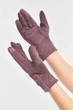 Рукавички жіночі на єврохутрі сенсорні темно-рожевого кольору GLOVES размер 7.5 (209386) - зображення 2