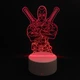 3D светильник, ночник "Дедпуд", на белой базе. С пультом, 8 цветов подсветки. - изображение 1