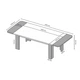 Стол для переговоров Джуриан MiroMark Антрацит/Дуб вотан (ламинированная ДСП) (JN-133-AW) - изображение 3