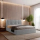 Ліжко двоспальне з підйомним механізмом 180x200 Bueno Light Grey Viorina-Deko Світло-сірий (каркас з ламелями/без матраца) (ЛДСП/тканина) - зображення 7