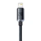 Кабель Baseus Crystal Shine Series Fast Charging Data Cable USB to iP 2.4A 2m Black - изображение 4