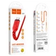 Кабель HOCO X59 USB to Micro 2.4A, 1m, nylon, TPE connectors, Red - изображение 5