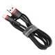 Кабель Baseus Cafule Cable USB 2.4A 0.5m Red+Black - зображення 3
