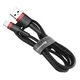 Кабель Baseus Cafule Cable USB For Lightning 2.4A 1m Red+Black - изображение 3