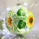 Новогодний шар на елку Santa Shop Подсолнухи Белый 10 см (4820001107036) - изображение 2