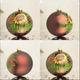 Новогодний шар на елку Santa Shop Осінній соняшник Бордовый 10 см (4820001154313) - изображение 4