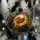 Новогодний шар на елку Santa Shop Осінній соняшник Бордовый 10 см (4820001154313) - изображение 5
