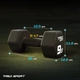 Гантелі для фітнесу неопренові TREX Sport TX-090VD 2x9кг - зображення 4