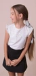 Блуза для дівчинки ТМ Mevis 5104 02 140 см молочний - изображение 3