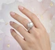 Женское кольцо No Brand 2304 серебристое с жемчугом размер 18 - изображение 2