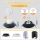 Ультратонкі LED-модулі HCFEI (6 шт) 5W 230V, Заміна ламп GU10/MR16, Глибина 24мм, IP44 - зображення 8
