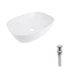 Комплект Qtap Cardinal: Раковина накладная 500×380×140 мм, White, овальная + Донный клапан Pop-up PU02 - изображение 1