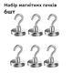 Набір магнітних гачків Semi Magnetic hooks Strong, 6 шт - Silver - зображення 1