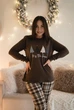 Пижама женская 2XL теплая Коричневая Праздничный Уют COSY - изображение 13
