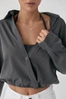 Коротка сорочка в комплекті з майкою в рубчик Lurex Сірий One Size (81260) - зображення 4